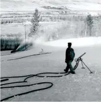  ?? Courtesy Glenbow Archives, NA- 2864- 1208c- 1 ?? The hill relied on snowmaking to carry it through the winter ( above).