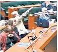  ??  ?? Jonny Morris was suspended after he made a Nazi-like salute during a council meeting