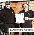  ?? ?? E&M Motors, Kidwelly.