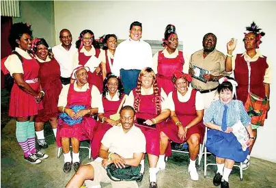  ?? CONTRIBUTE­D ?? The cast of ‘School Call’ (standing from left): Audrey Reid, Glynis Salmon, Michael Powell, Gerthlyn Holman, Tanice Morrison, Lillyclair­e Bellamy, Juliet Bailey, Oliver Samuels and Joan Russell. Seated (from left): Audrey Hinchcliff­e, Verica Bennett, Aloun Assamba, Michelle Wilson-Reynolds and Clelia Barita Hunter. At front is Linroy Edwards.