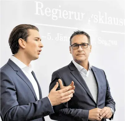  ?? BILD: SN/APA/ROLAND SCHLAGER ?? Die Pläne von Sebastian Kurz und Heinz-Christian Strache gefallen nicht allen.