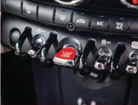  ??  ?? Right: Mini doesn’t do convention­al – check out the startstop switch. Right, below: The engine makes the same output as before