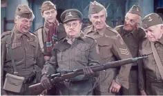  ??  ?? Well-armed: The cast of Dad’s Army prepare for battle