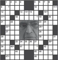  ??  ?? The identity of the featured celebrity is found within the answers in the puzzle. In order to take the TV Challenge, unscramble the letters noted with asterisks within the puzzle.