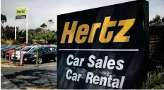  ?? — AFP ?? INFECTED BY COVID-19: Hertz is among the largest companies to be undone by the pandemic.