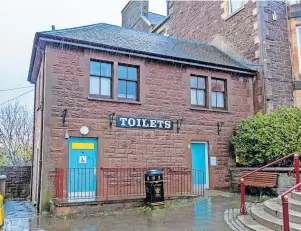  ?? ?? Currently closed The public toilets in Crieff’s James Square