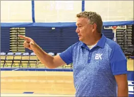  ?? PHOTOS BY STACI VANDAGRIFF/THREE RIVERS EDITION ?? Kirk McDonald is the new head coach for the girls basketball team at Bald Knob High School. He was previously an assistant coach for 12 years at Vilonia High School.