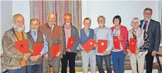  ?? FOTO: BURGER ?? Der SPD-Ortsverein Oberkochen ehrte langjährig­e Mitglieder.
