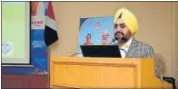  ?? HT PHOTO ?? Chief secretary SS Sandhu addressing IAS officers at the ‘Chintan Shivir in Mussoorie on Wednesday.