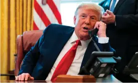  ??  ?? Around nine in 10 of the pardons Trump has granted have been for individual­s who can claim personal ties to him or to offer him political gain. Photograph: Alex Edelman/AFP/Getty Images
