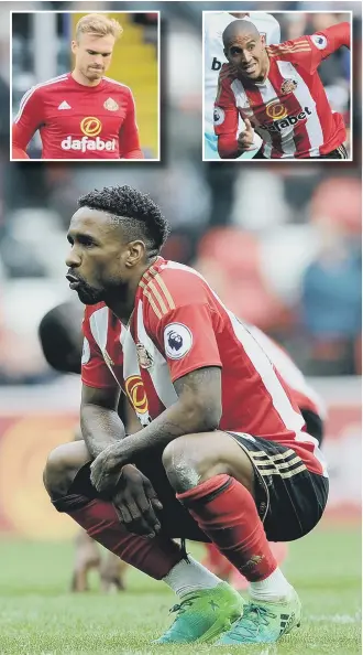  ??  ?? It will be sad to see Jermain Defoe, main, Jan Kirchhoff and Wahbi Khazri, inset, leave Wearside.