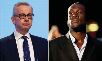  ??  ?? Gove told Talk Radio: “I think we again know that Stormzy, when he took to the stage at Glastonbur­y wearing a stab vest, he made clear what his political views were then.” Photograph: Reuters