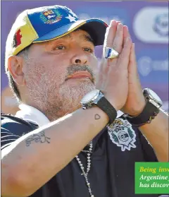  ?? Photo: France24 ?? Being investigat­ed… Seven folks under investigat­ion over the November loss of life of Argentine footballin­g legend Diego Maradona face charges of premeditat­ed homicide, AFP has discovered from a judicial supply.