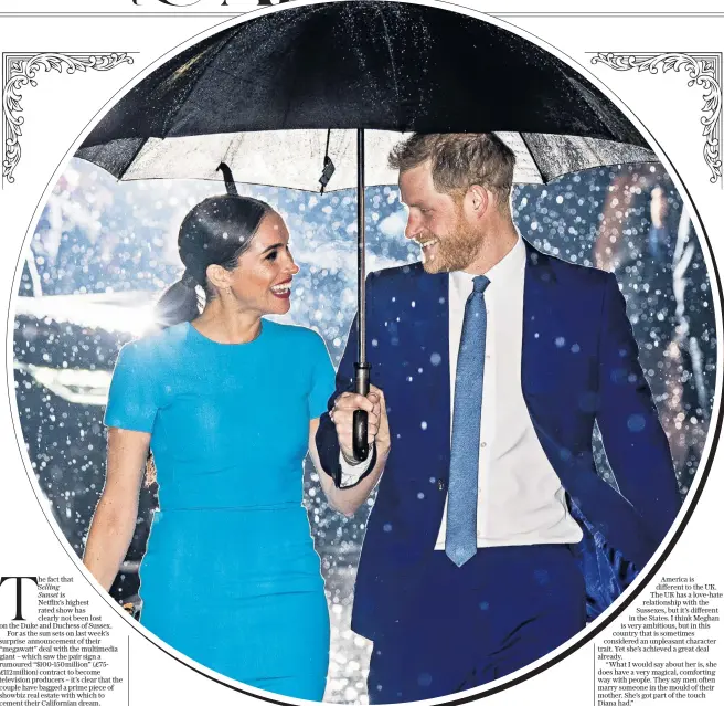  ??  ?? Screen test: the Duke and Duchess of Sussex have yet to prove their credential­s as TV producers