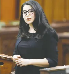  ?? BLAIR GABLE / REUTERS FILES ?? Minister for Women and Gender Equality Maryam Monsef was born in Iran of Afghan refugee parents.