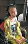  ?? XU WENJUN / FOR CHINA DAILY ?? Lin Yuchen, 9, sings a song he wrote in English in Beijing on Tuesday.