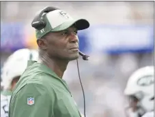  ?? Phelan M. Ebenhack / Associated Press ?? New York Jets head coach Todd Bowles watches from the sideline against the Jacksonvil­le Jaguars on Sept. 30 in Jacksonvil­le, Fla.