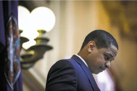  ?? Drew Angerer / Getty Images ?? Virginia Lt. Gov. Justin Fairfax has been accused of sexual assault by a woman after another woman accused him of rape.