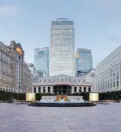  ??  ?? La City. Il distretto finanziari­o di Canary Wharf