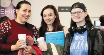  ??  ?? (L-R), Jamie Lee Donnelly, Caomhóg Donnelly and Sorcha Garrett at the IT Sligo first year induction.
