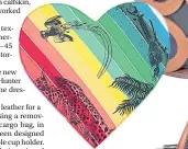 ??  ?? Jungle Love rainbow heart-pocket scarf in silk twill.