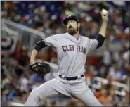  ?? LYNNE SLADKY — ASSOCIATED PRESS ?? Andrew Miller throws a pitch during the All-Star Game in Miami.