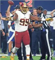  ?? ASSOCIATED PRESS ?? Defensive lineman Ricky Jean Francois played the last two seasons in Washington but was released a week ago.