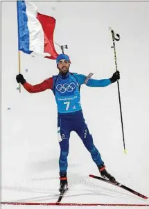  ??  ?? Fourcade, les pom-pom girls nord-coréennes et Ledecka (de g. à dr. et de h. en b.) ont marqué ces JO de leur empreinte.