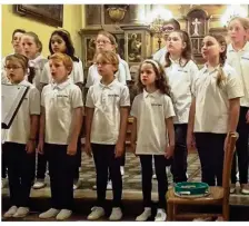  ??  ?? La chorale d’enfants Airs du temps sera à l’église dimanche après-midi