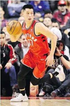  ?? — THE CANADIAN PRESS FILES ?? “When the organizati­on as a whole wants you, from front office to coaches to players, that means something,” says new Raptors guard Jeremy Lin.