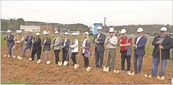  ?? Catoosa County government ?? Groundbrea­king for the CHI Memorial Hospital coming to Ringgold was held March 22.