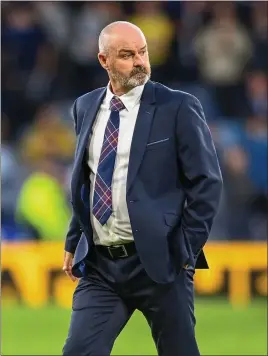  ?? ?? Scotland manager Steve Clarke deserves credit for how far he has taken Scotland but tactics against Ukraine deserve scrutiny