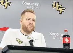  ?? MATT MURSCHEL/ORLANDO SENTINEL ?? New UCF co-offensive coordinato­r Alex Golesh has tried to make the most of videoconfe­rence tools to help build relationsh­ips with recruits.