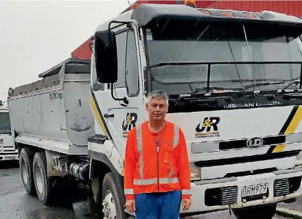  ?? SUPPLIED ?? Martyn Pearce has swapped a desk job for a truckdrive­r’s cab at the age of 57.