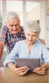  ??  ?? Connected: Stay in touch with your family with a tablet, once you’ve learned how