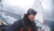  ??  ?? Australian sailor Lisa Blair on her Antarctic voyage
