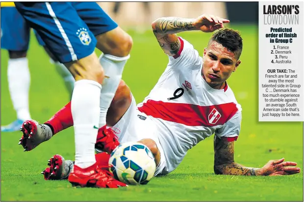  ?? — GETTY IMAGES ?? Peru’s Paolo Guerrero was initially suspended for having a metabolite of cocaine in his system, but was ultimately reinstated for the World Cup. But he may have to serve his ban after the tournament is over.