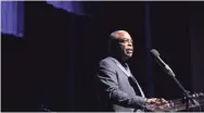  ??  ?? LeVar Burton acts as emcee for the MLK50 Luminary Awards Concert at Cannon Center for the Performing Arts on Monday in Memphis. YALONDA M. JAMES / THE COMMERCIAL APPEAL