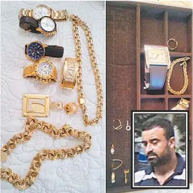  ?? DIVULGAÇÃO / POLÍCIA CIVIL ?? Pará (no detalhe) foi preso. Na casa de Zinho, joias e relógios de luxo