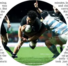  ?? GETTY ?? Ardie Savea scored in the second half last night as the All Blacks ran riot 53-3 in Hamilton.