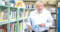  ?? (Hadas Parush/Flash90) ?? YISRAEL BEYTENU leader Avigdor Liberman casts his vote yesterday in Nokdim.