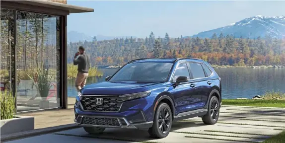  ?? Honda photos ?? The 2024 Honda CR-V and CR-V Hybrid definitely picked up touches of the rugged Passport SUV in the 2023 redesign.