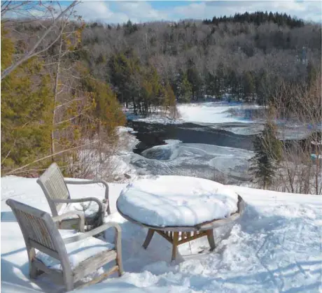  ?? PHOTOS LES CÔTEAUX MISSISQUOI ?? Vue de l’écogîte La Mésange au domaine Les Côteaux Missisquoi