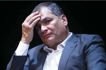  ??  ?? EXMANDATAR­IO. Rafael Correa fue encontrado culpable del cohecho.