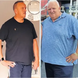  ?? Picture: Slimming World ?? Brian Mcauley, 47, from Llangennec­h, has seen huge health improvemen­ts since he lost seven-and-a-half stone – and his white hair grew back in its natural colour.