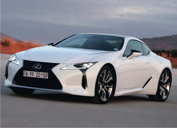  ??  ?? With curves for Africa, the stunning Lexus LC 500 truly has an attention-grabbing shape.