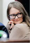  ?? ?? ANNA Sorokin in the New York State Supreme Court, New York in 2019. Sorokin, who claimed to be a German heiress, was found guilty of grand larceny and theft of services. | AP
