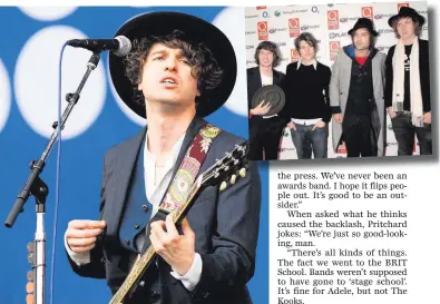  ??  ?? Guitar-driven: Luke Pritchard and (right) with his band The Kooks