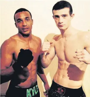  ??  ?? ●● Jake Haigh (right) lost on a split decision to Kyle Lomotey