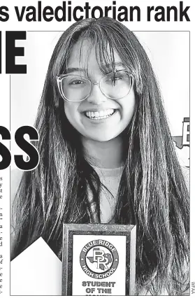  ?? ?? ‘LEFT OUT’: Texas senior Maya Veliz already had her valedictor­ian speech ready when her HS told her it had “miscalcula­ted” her standing.